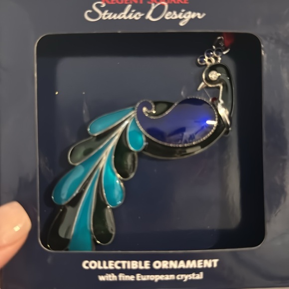 Regent Square Jeweled Enamel PEACOCK Christmas Ornament IOB - Picture 2 of 3